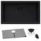 Ruvati 27 x 18 inch Granite Composite Undermount Single Bowl Kitchen Sink Midnight Black RVG2027BK - alternate 3